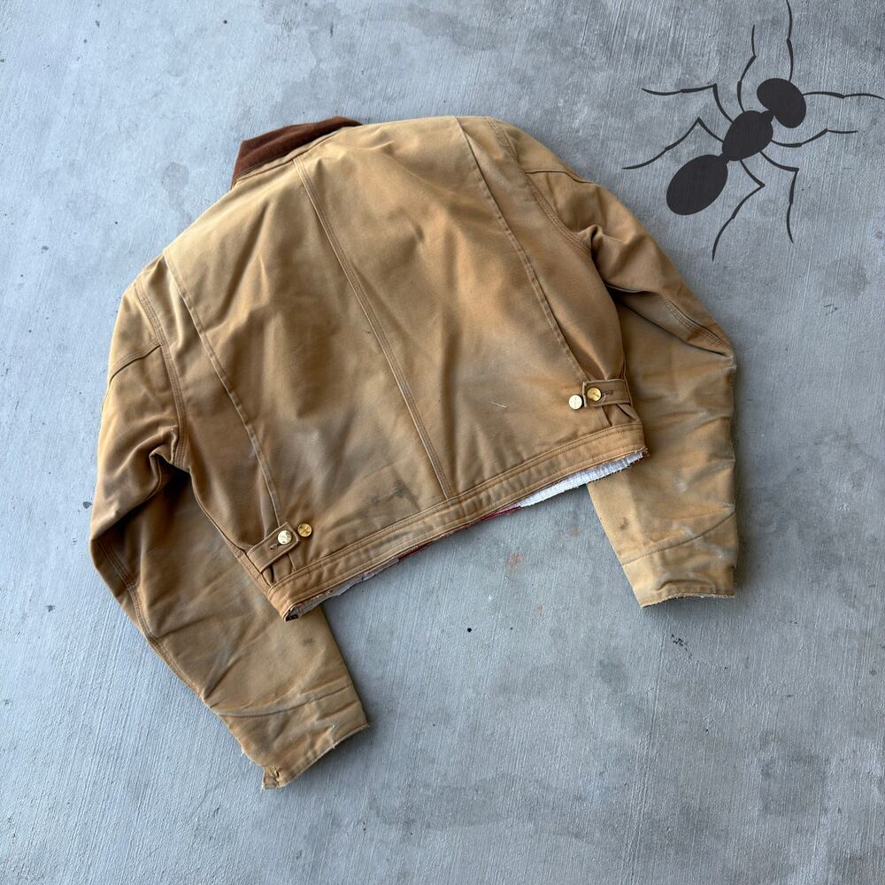 Carhartt brown cropped Detroit style work wear jacket - Picture 6 of 8